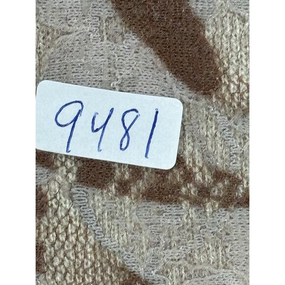 Chico's Moto Jacket Size L Brown Knit Animal Print 3/4 Sleeve Acrylic - Picture 12 of 12